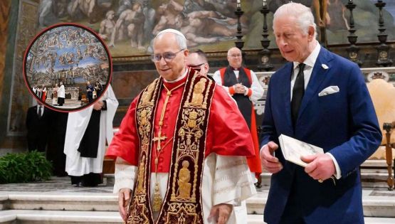 Carlos III y León XIV se reúnen; será el primer monarca británico en rezar con un papa en 500 años