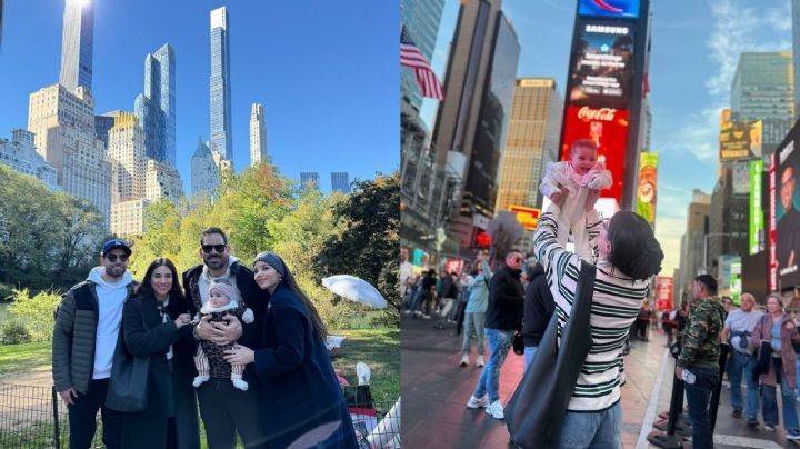 Momentos mágicos en familia: así recorren Ana Brenda y su esposo Nueva York con su pequeña Aria