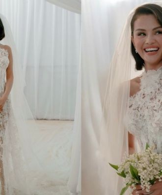 ¡Imposible no enamorarse! Selena Gomez revela su vestido favorito de boda con Benny Blanco