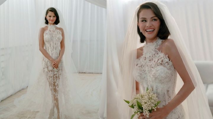 ¡Imposible no enamorarse! Selena Gomez revela su vestido favorito de boda con Benny Blanco
