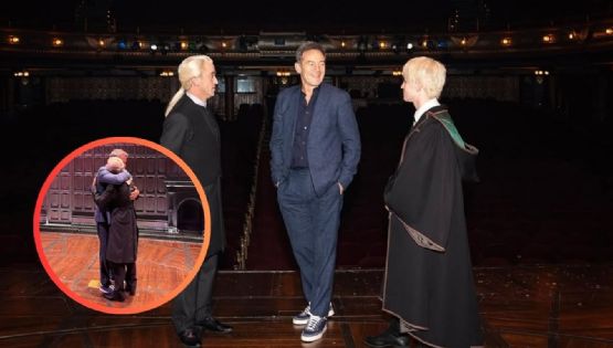 Reencuentro mágico en Broadway; Jason Isaacs visita a Tom Felton durante su regreso como Draco