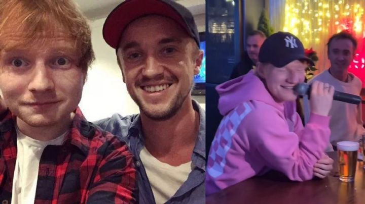 Ed Sheeran sorprende en un karaoke de Nueva York; Tom Felton estuvo presente