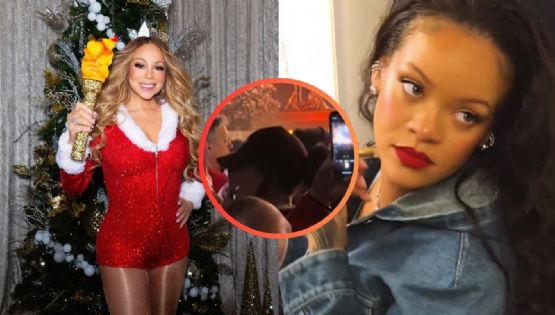 Rihanna genera polémica en show de Mariah Carey; asistentes reclaman que les tapó la vista | VIDEO