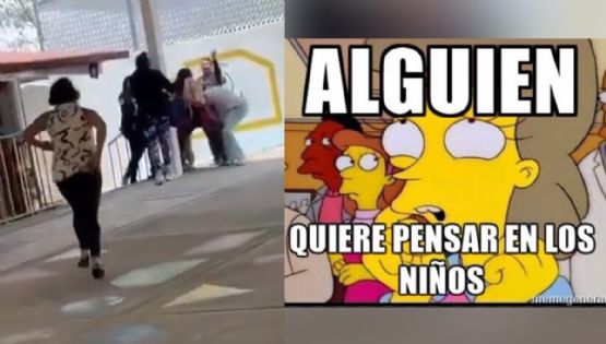 Pónganle Linkin Park de fondo: Mujeres se enfrentan al interior de kínder