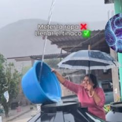 Mujer se vuelve viral al llenar el tinaco de su casa con agua de lluvia, ¿es seguro hacerlo?