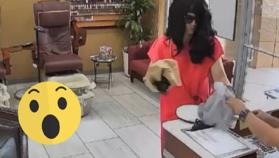 Texas: hombre disfrazado de mujer asalta salón de belleza | VIDEO