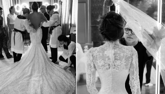 Lo que no sabías del vestido de novia de Lauren Sánchez, que está causando sensación