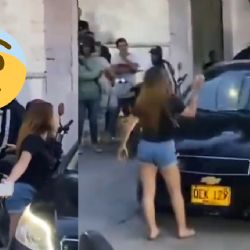 VIDEO | Hija descubre amante de su padre y le rompe el coche en plena calle
