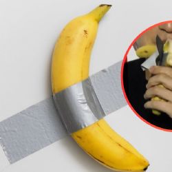 ‘Comedian’, el plátano más famoso del arte moderno, sufre la mordida más cara del mundo en Francia