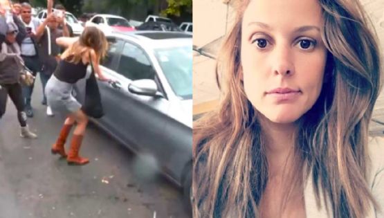 Agreden a ‘Lady Racista’ a su salida de audiencia en CDMX | VIDEO