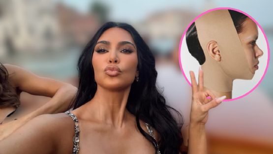 Kim Kardashian lanza polémica faja para moldear papada: así es el invento viral de Skims | VIDEO