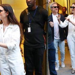Anne Hathaway impone moda desde el set: así combina pantalones blancos