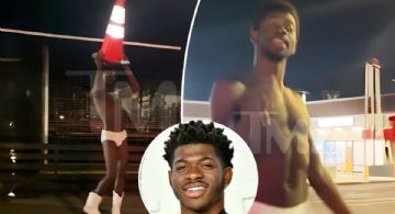 MOMENTO EXACTO: Lil Nas X es captado caminando con poca ropa en Los Ángeles; lo hospitalizan | VIDEO