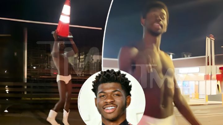 MOMENTO EXACTO: Lil Nas X es captado caminando con poca ropa en Los Ángeles; lo hospitalizan | VIDEO