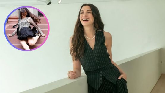 Anne Hathaway sufre aparatosa caída en el rodaje de ‘El Diablo Viste a la Moda 2’ | VIDEO